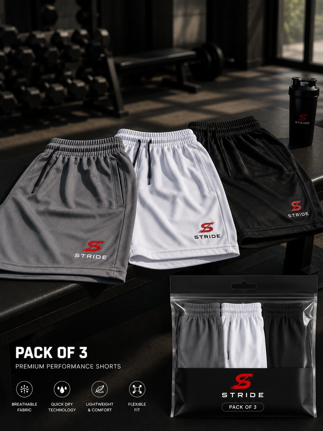 Pack of 3 - Shorts